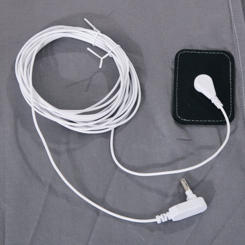 Sleep better Cotton grey Silver Half bed Sheet  Antimicrobial Fabric Conductive Grounding earthing sleep