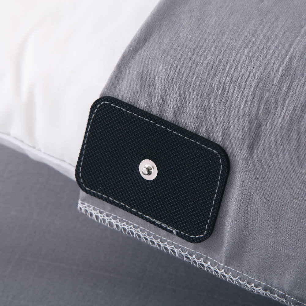 Sleep better Cotton grey Silver Half bed Sheet  Antimicrobial Fabric Conductive Grounding earthing sleep