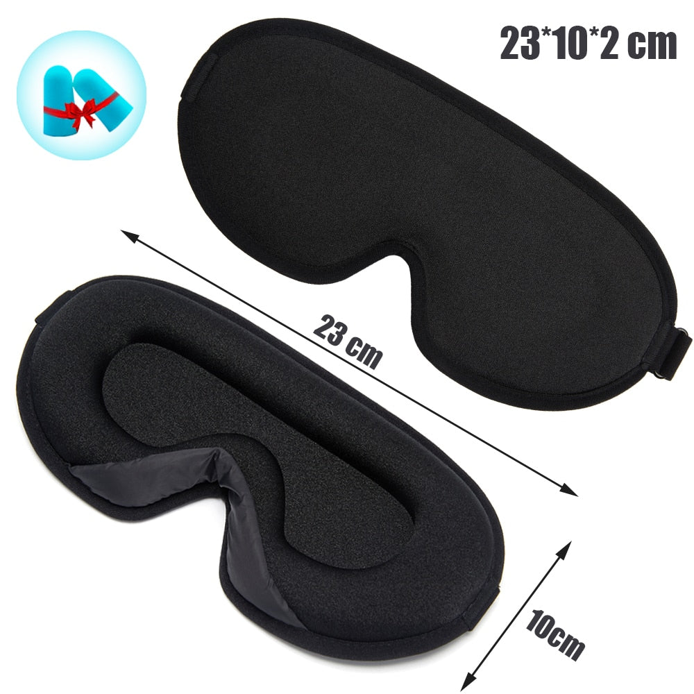 3D Memory Foam Silk Sleep Mask Soft Women Men Eye Patches Comfort Three Dimensional Design Face Mask Eyeshade Night Breathable