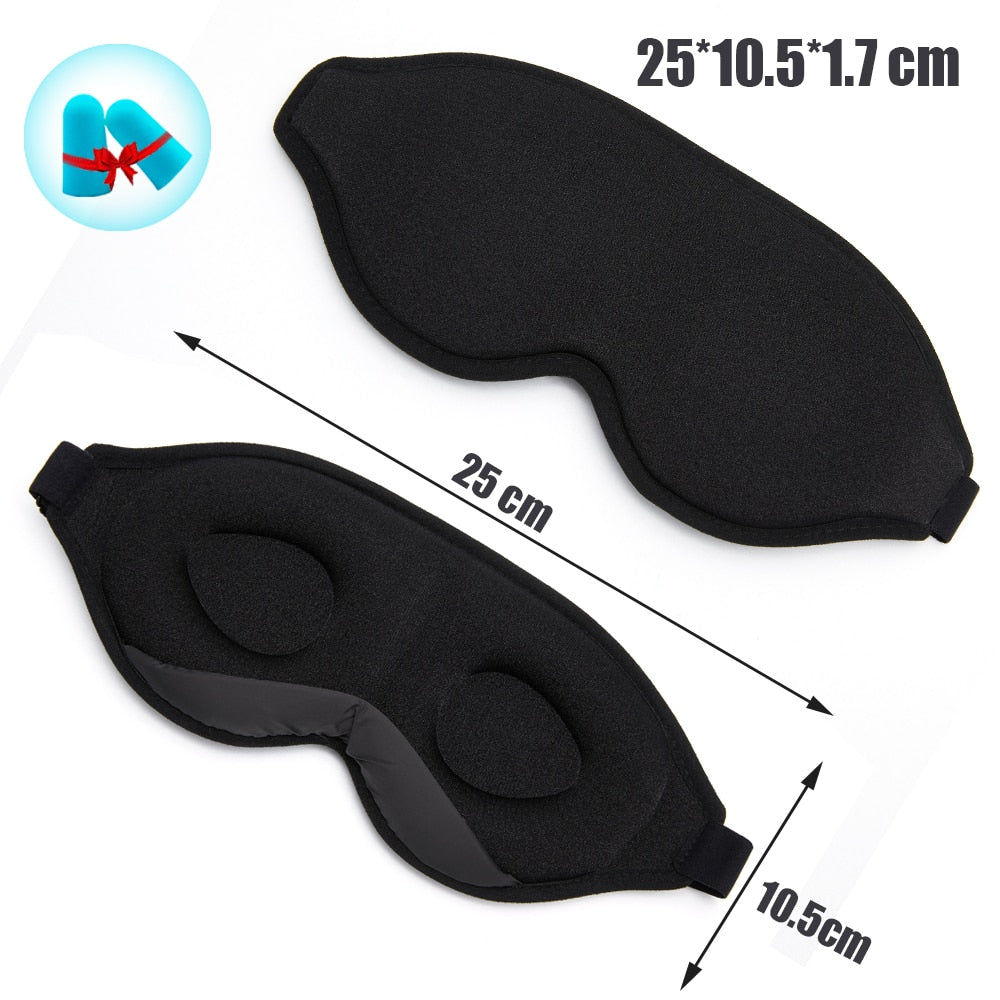 3D Memory Foam Silk Sleep Mask Soft Women Men Eye Patches Comfort Three Dimensional Design Face Mask Eyeshade Night Breathable