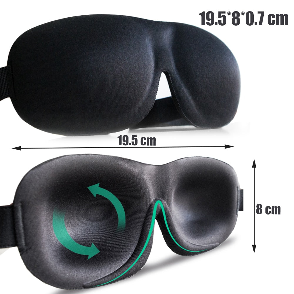 3D Memory Foam Silk Sleep Mask Soft Women Men Eye Patches Comfort Three Dimensional Design Face Mask Eyeshade Night Breathable