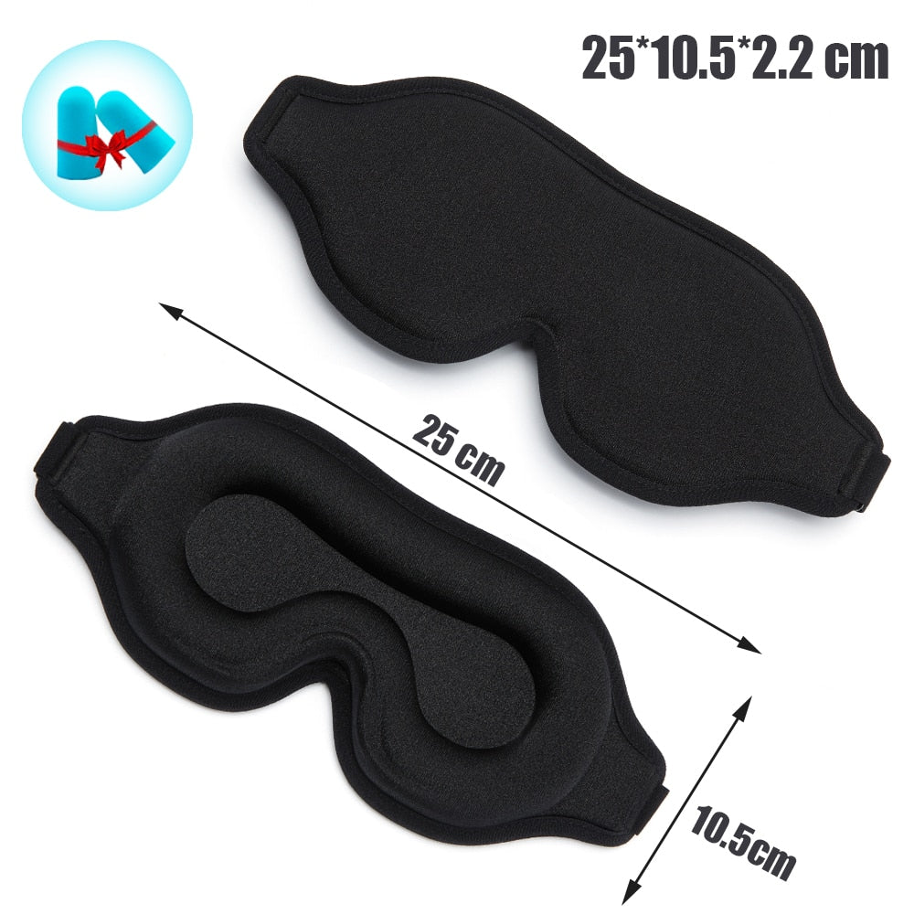 3D Memory Foam Silk Sleep Mask Soft Women Men Eye Patches Comfort Three Dimensional Design Face Mask Eyeshade Night Breathable