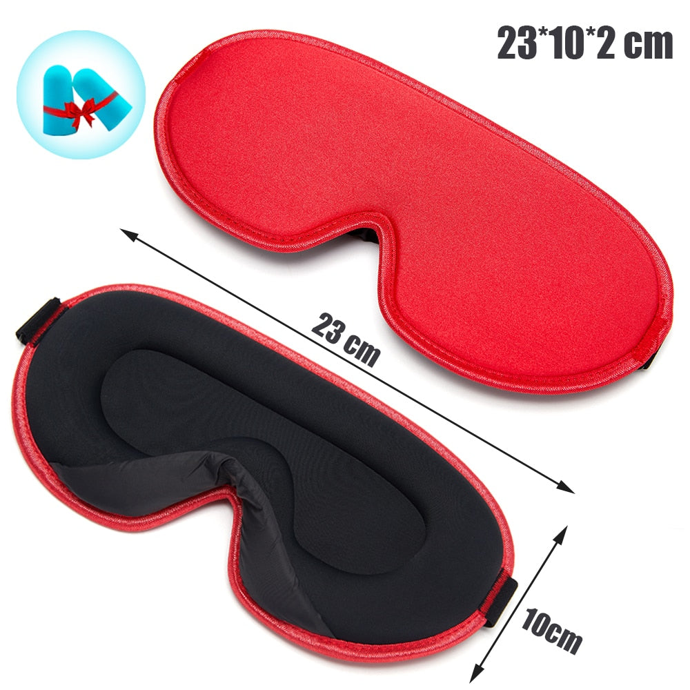 3D Memory Foam Silk Sleep Mask Soft Women Men Eye Patches Comfort Three Dimensional Design Face Mask Eyeshade Night Breathable